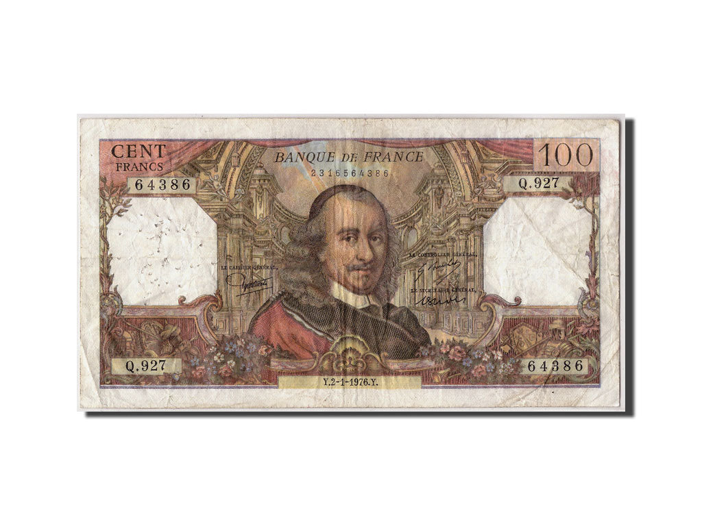 Banconote, Francia, 100 Francs, 100 F 1964-1979 ''Corneille'', 1976, 1976-01-02