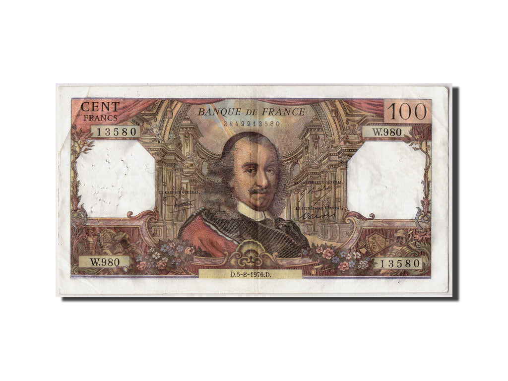 Banconote, Francia, 100 Francs, 100 F 1964-1979 ''Corneille'', 1976, 1976-08-05