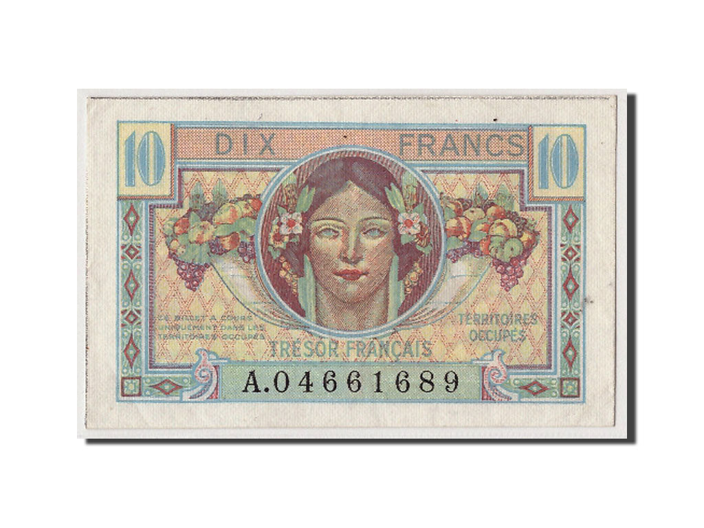 Banknot, Francja, 10 Francs, 1947 French Treasury, Undated (1947), Undated