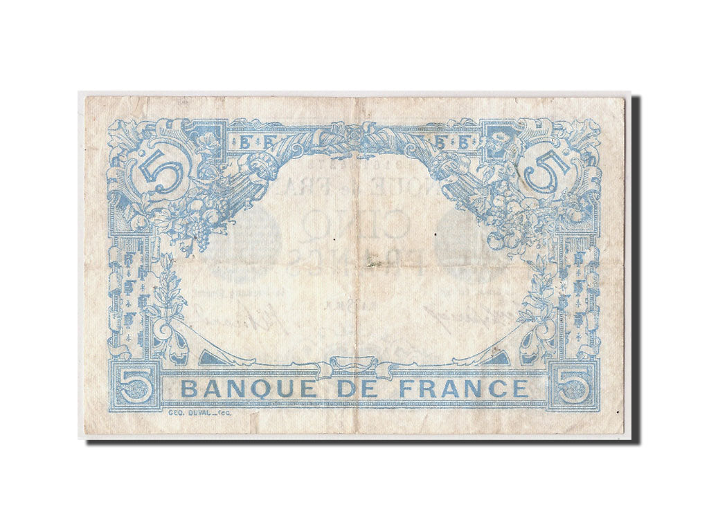 Geldschein, Frankreich, 5 Francs, 5 F 1912-1917 ''Bleu'', 1916, 07-1916, SS