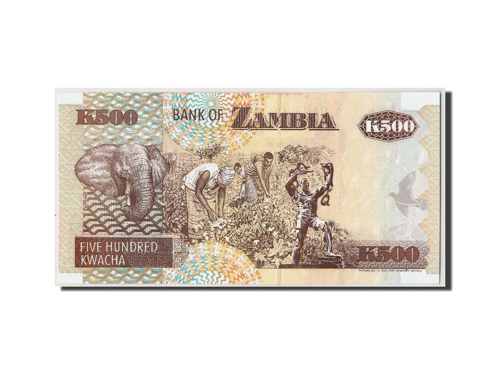 Banknote, Zambia, 500 Kwacha, 1992, Undated, KM:39a, UNC(65-70)