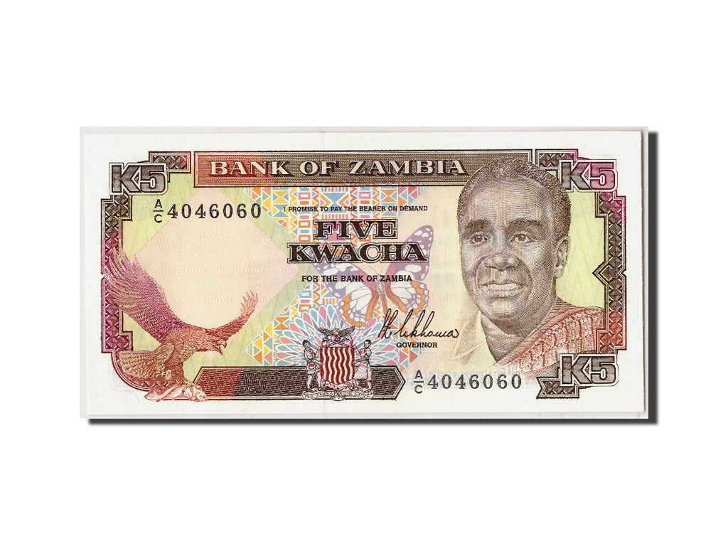 Banknote, Zambia, 5 Kwacha, Undated (1989), Undated, KM:30a, UNC(65-70)