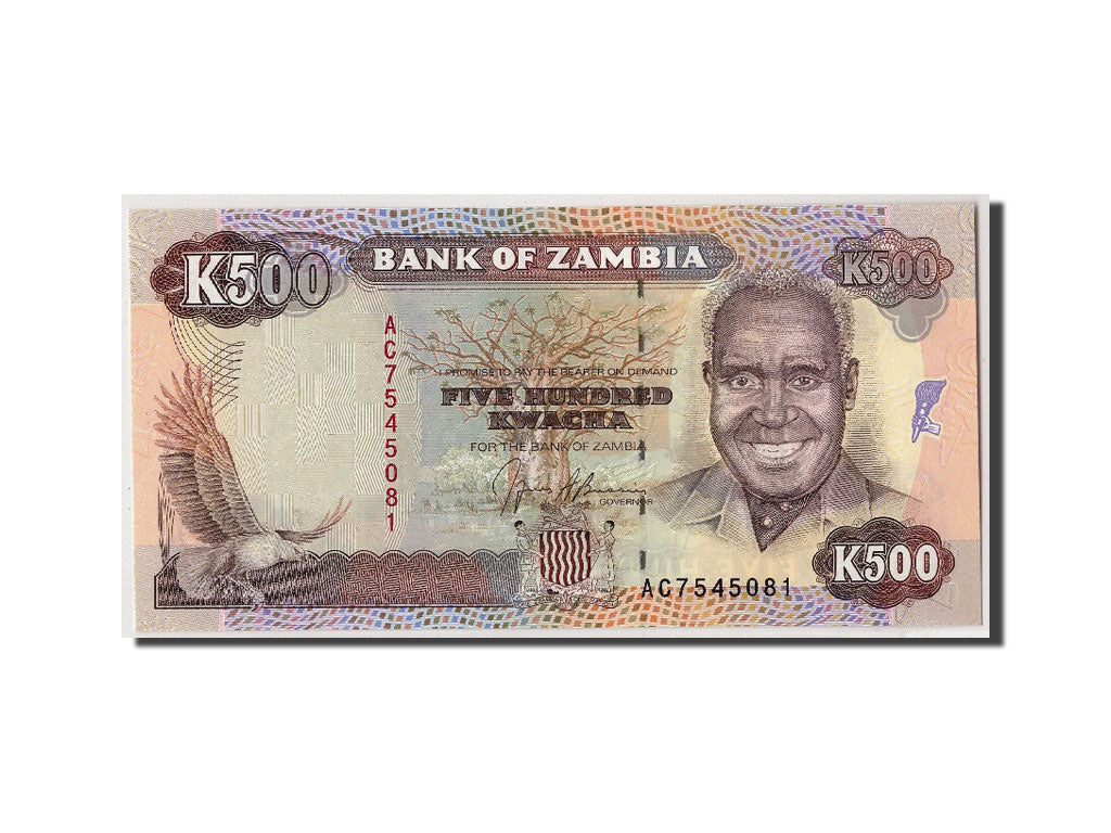 Banknote, Zambia, 500 Kwacha, Undated (1991), Undated, KM:35a, UNC(65-70)