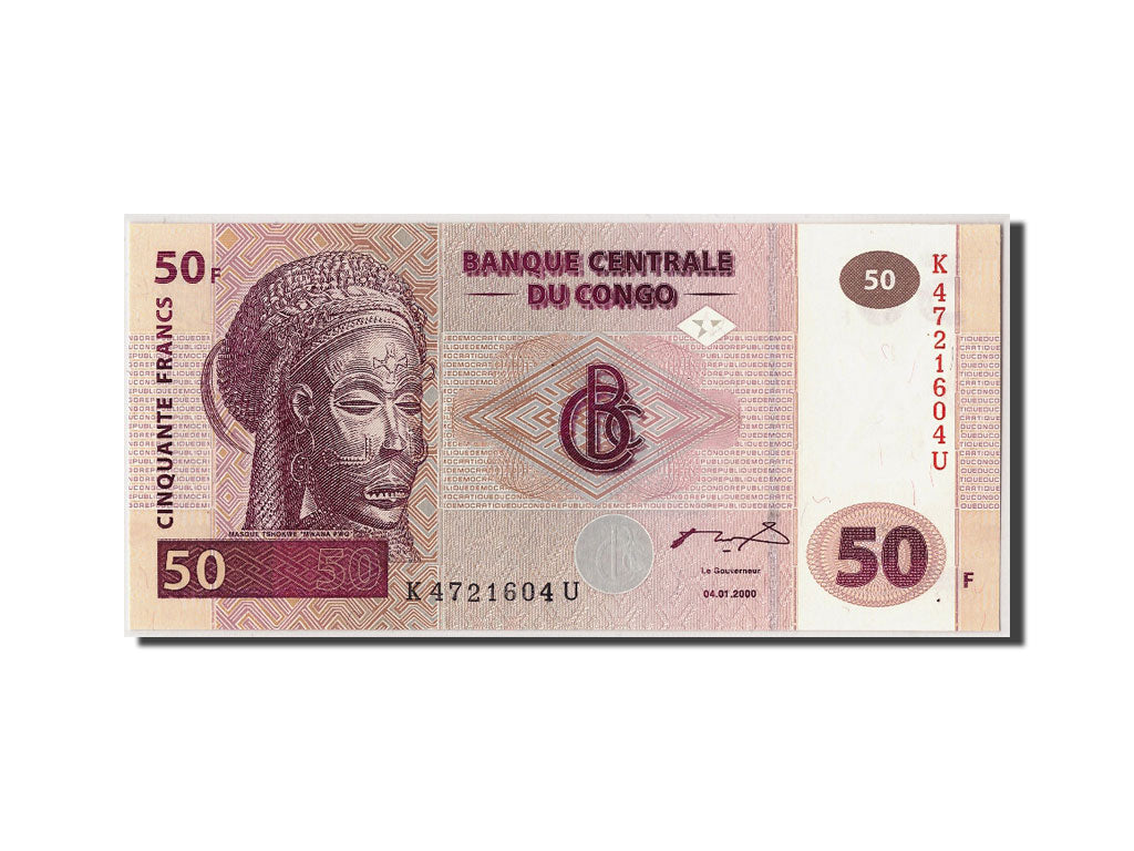 Banconote, Repubblica Democratica del Congo, 50 Francs, 2000, KM:91a