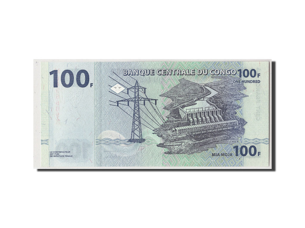 Banconote, Repubblica Democratica del Congo, 100 Francs, 2000, KM:92a