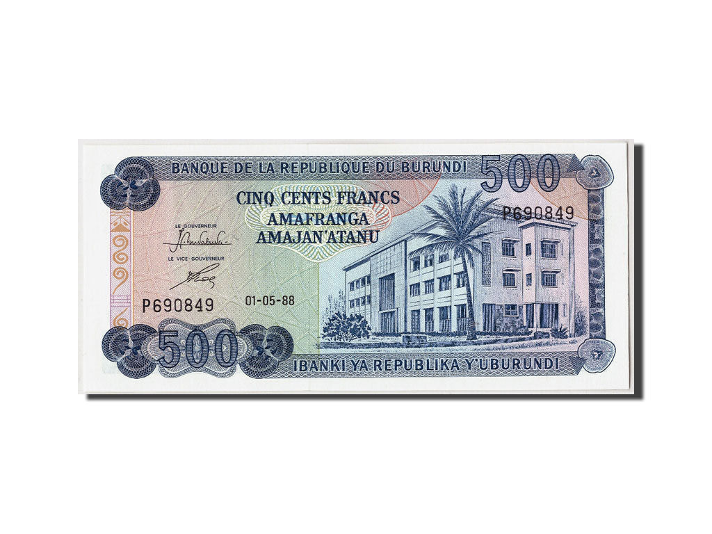 Billete, 500 Francs, 1988, Burundi, KM:30c, 1988-05-01, UNC