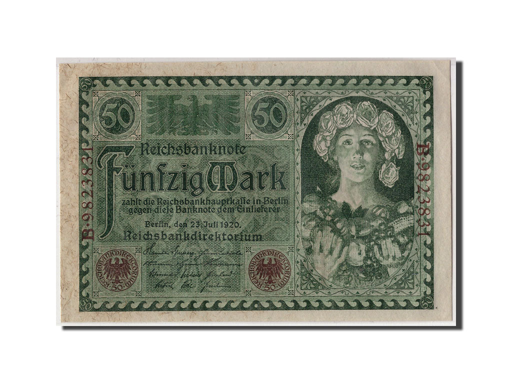 Banknot, Niemcy, 50 Mark, 1920, 1920-07-23, KM:68, UNC(63)