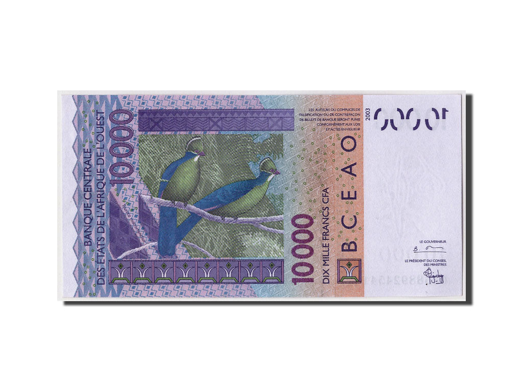 Geldschein, West African States, 10,000 Francs, 2003, Undated, KM:718Ka, UNZ