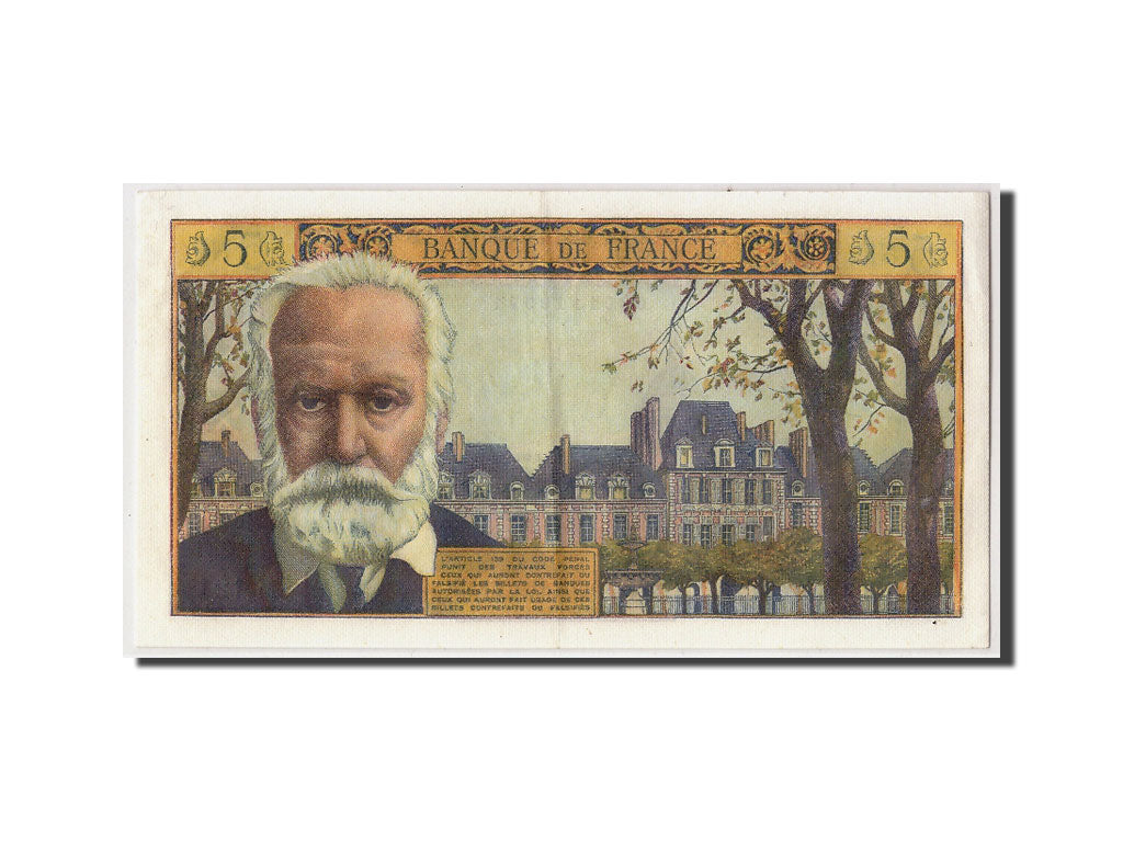 Billete, Francia, 5 Nouveaux Francs, 5 NF 1959-1965 ''Victor Hugo'', 1964