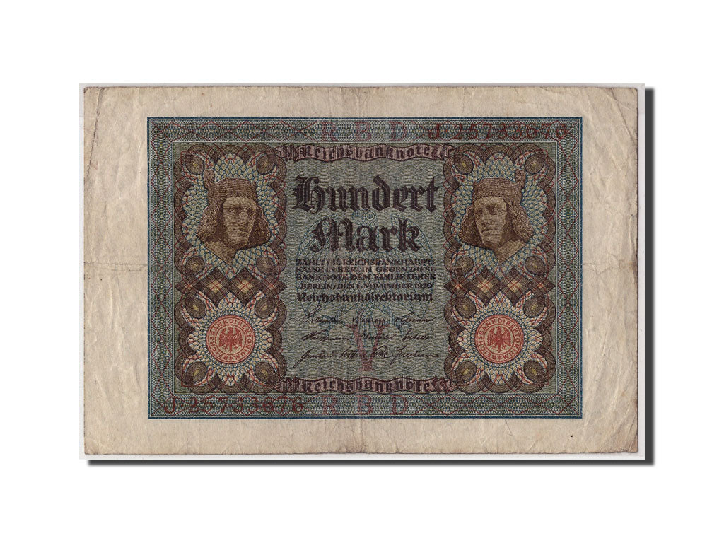 Banconote, Germania, 100 Mark, 1920, KM:69b, 1920-11-01, MB+