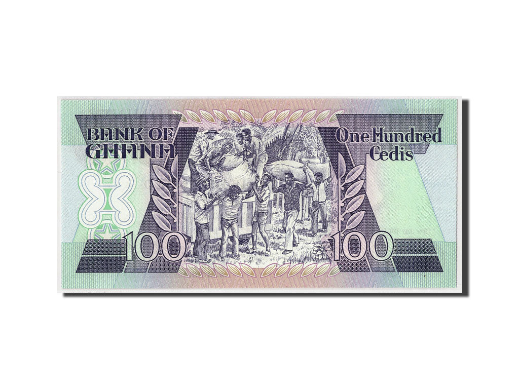 Banknot, Ghana, 100 Cedis, 1986, 1986-07-15, KM:26a, UNC(65-70)