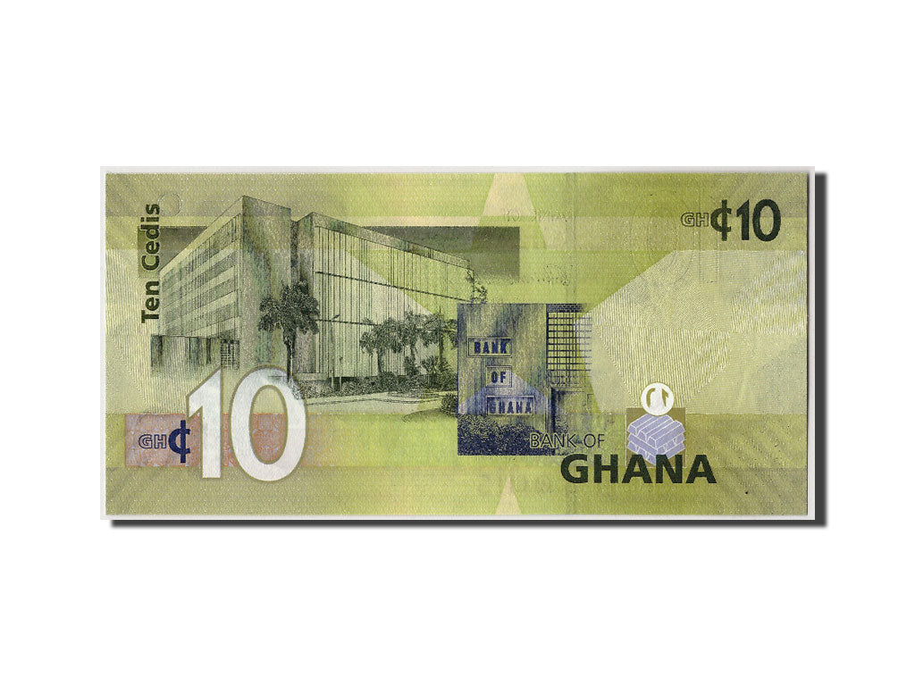 Banknot, Ghana, 10 Cedis, 2010, 2010-03-06, KM:39b, UNC(65-70)