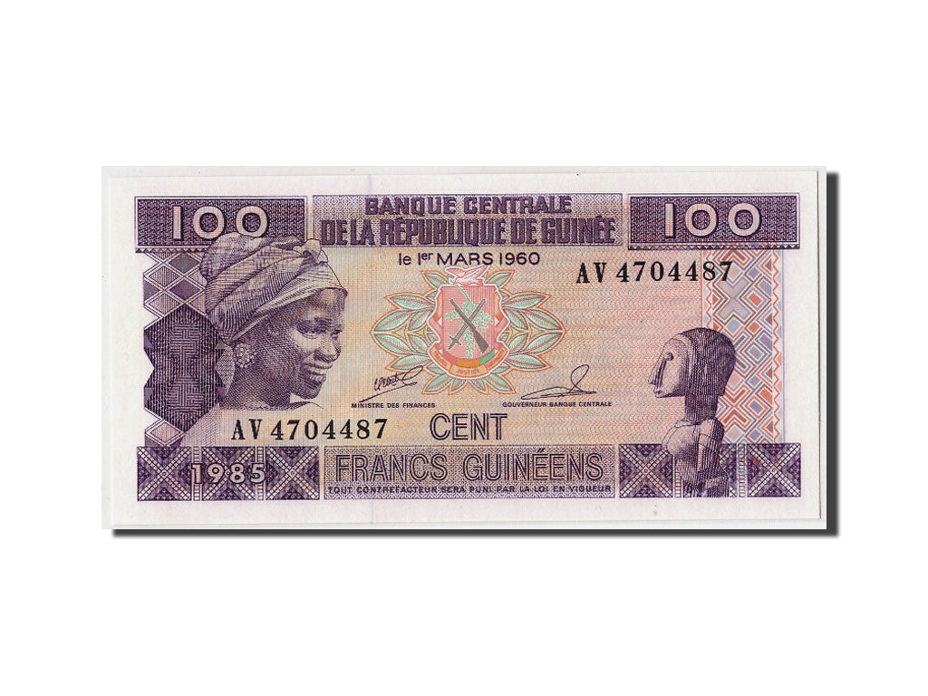 Billet, Guinea, 100 Francs, 1985, 1960-03-01, KM:13a, NEUF