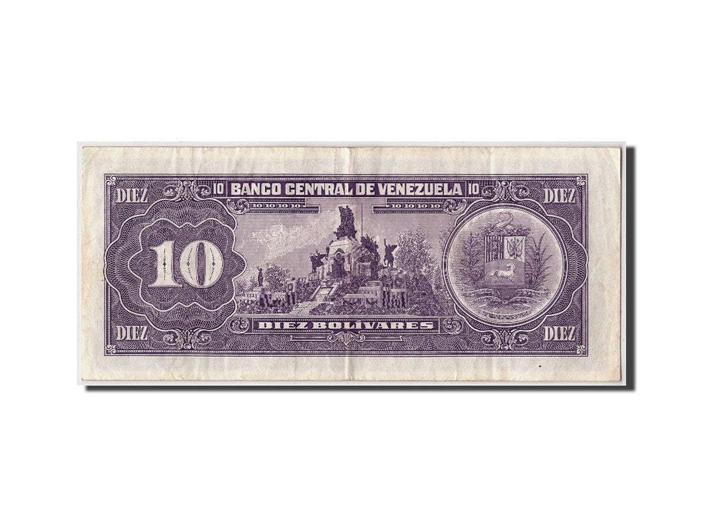 Billete, 10 Bolívares, 1992, Venezuela, KM:61c, 1992-12-08, MBC+