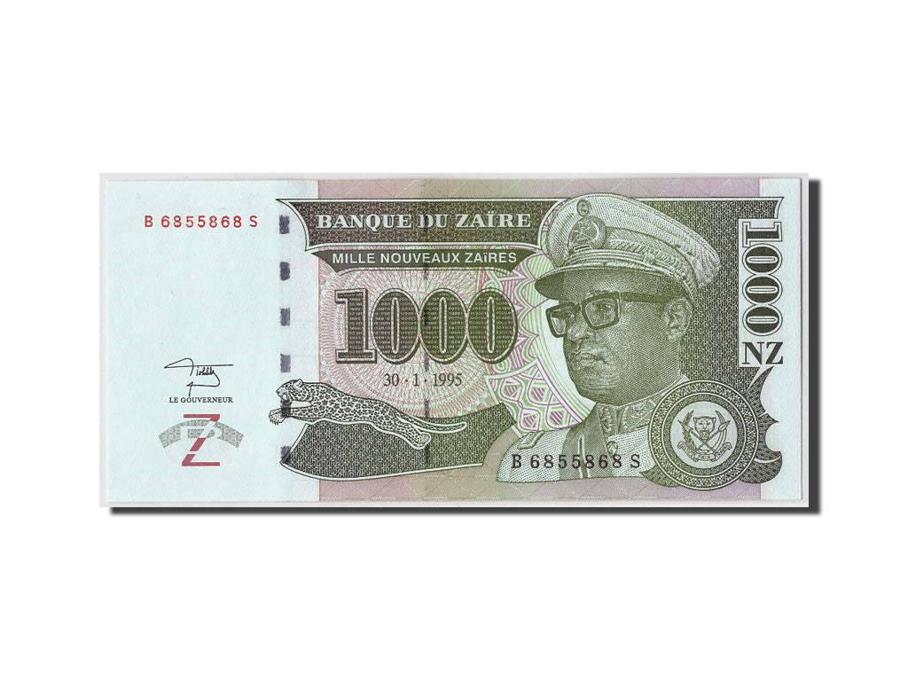 Banknote, Zaire, 1000 Nouveaux Zaïres, 1995, 1995-01-30, KM:67, UNC(65-70)