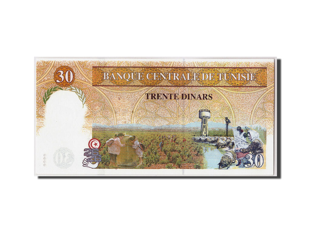 Biljet, Tunisië, 30 Dinars, 1997, 1997-11-07, KM:89, NIEUW