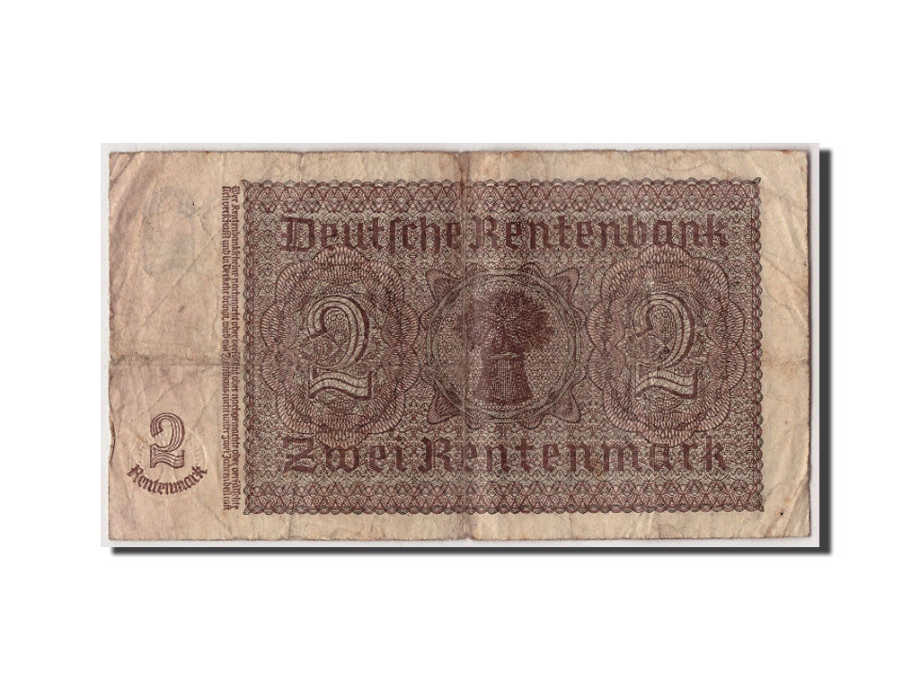 Banknote, Germany, 2 Rentenmark, 1937, 1937-01-30, KM:174b, F(12-15)
