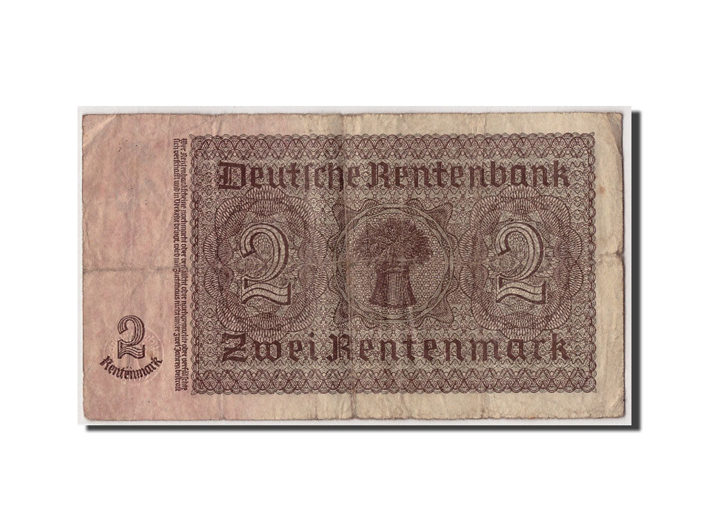 Banknote, Germany, 2 Rentenmark, 1937, 1937-01-30, KM:174b, VF(20-25)