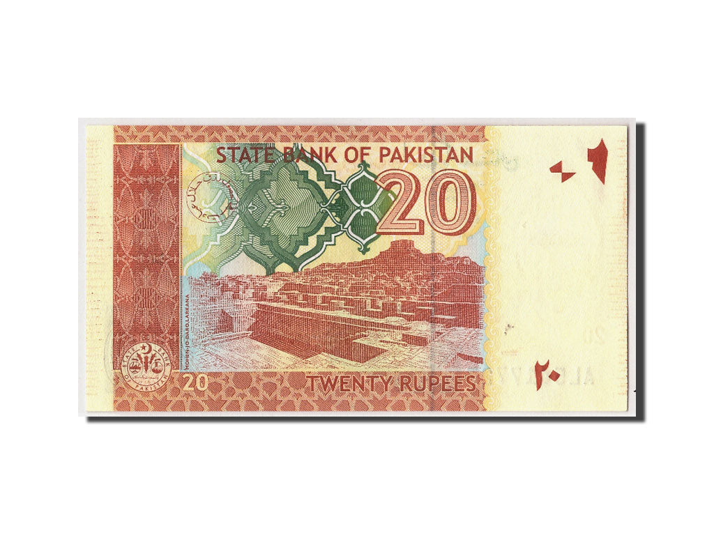 Banconote, Pakistan, 20 Rupees, 2008, KM:55a, Undated, FDS