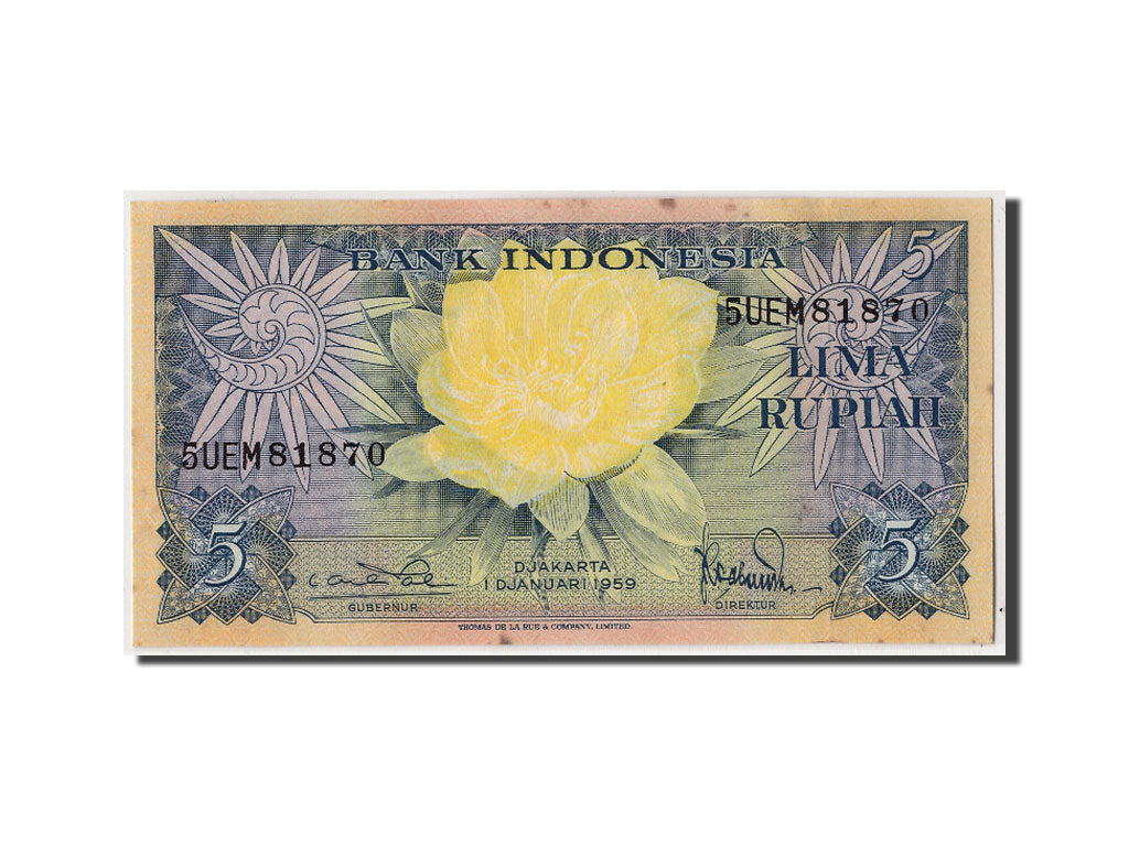 Banconote, Indonesia, 5 Rupiah, 1959, KM:65, 1959-01-01, SPL-