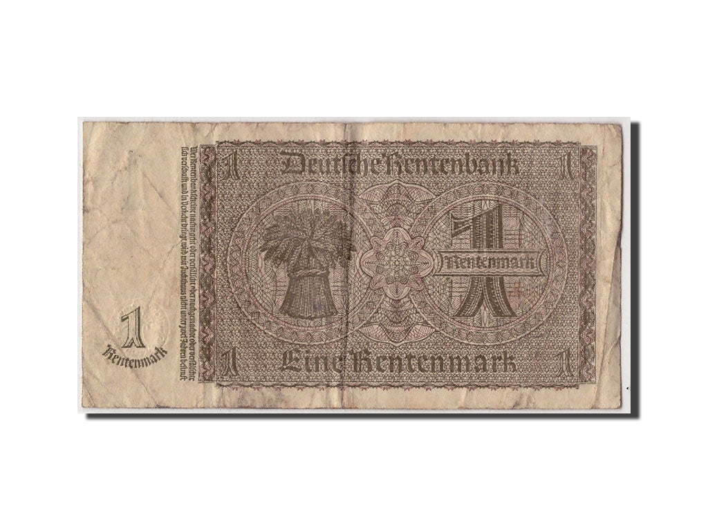 Geldschein, Deutschland, 1 Rentenmark, 1937, 1937-01-30, KM:173b, SGE+