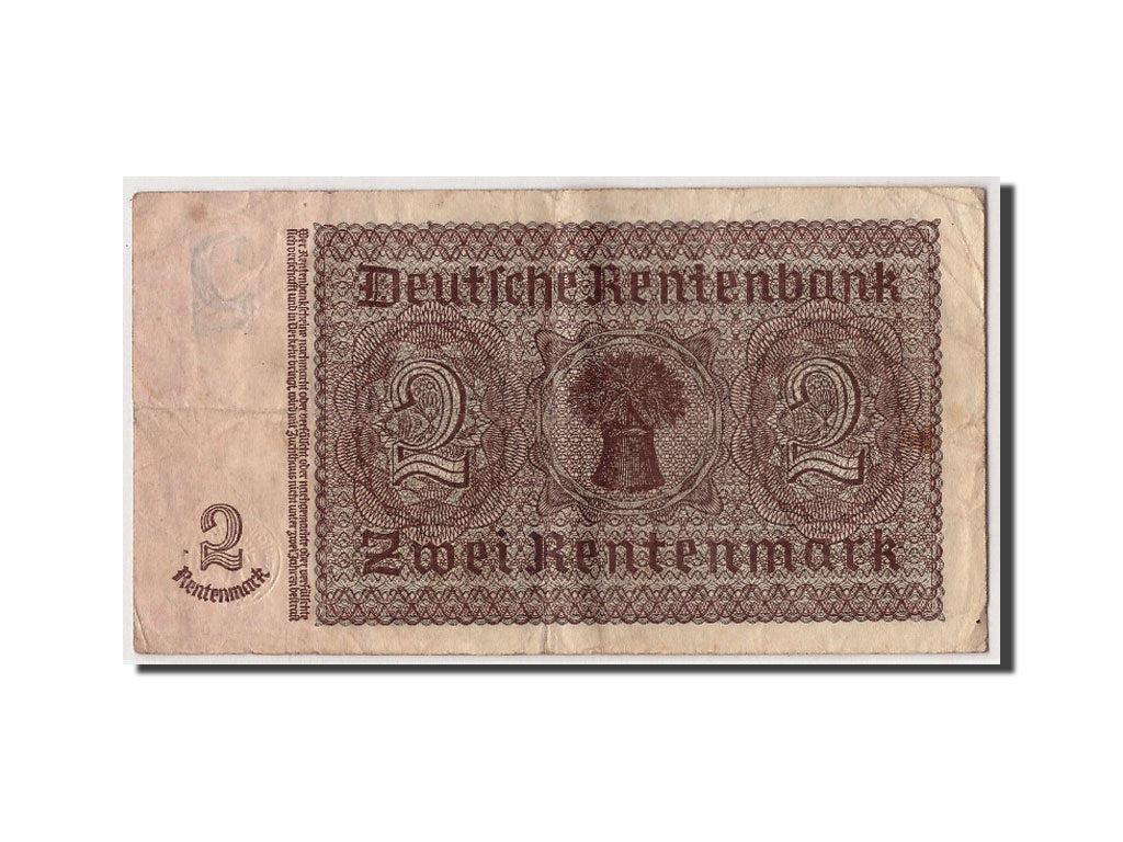 Banknote, Germany, 2 Rentenmark, 1937, 1937-01-30, KM:174b, F(12-15)