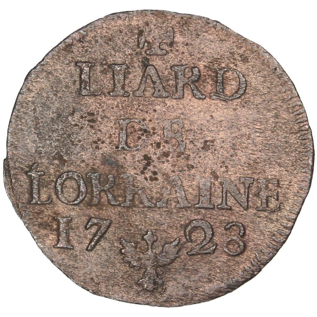 Coin, German States, LORRAINE, Leopold Joseph, Liard, 1728, Nancy, VF(20-25)