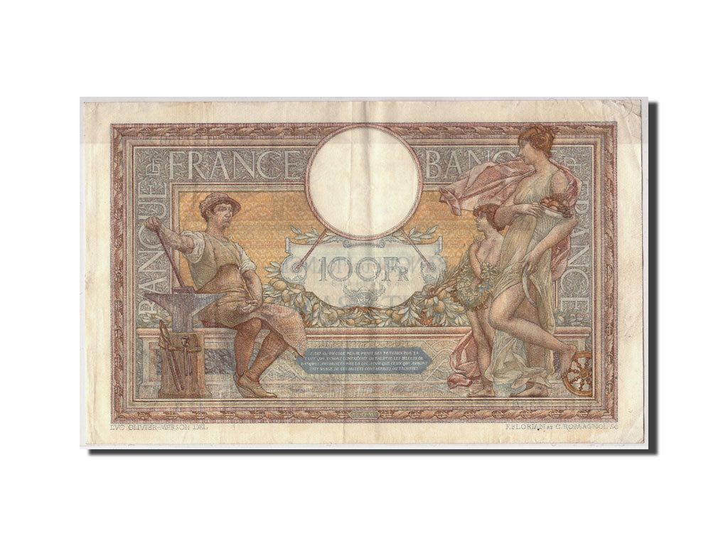 Banknote, France, 100 Francs, 100 F 1908-1939 ''Luc Olivier Merson'', 1930