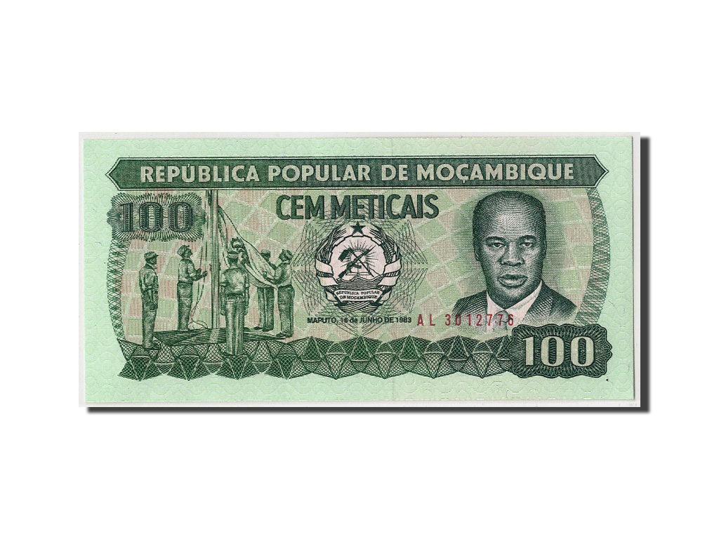 Banknot, Mozambik, 100 Meticais, 1983, 1983-06-16, KM:130a, UNC(65-70)