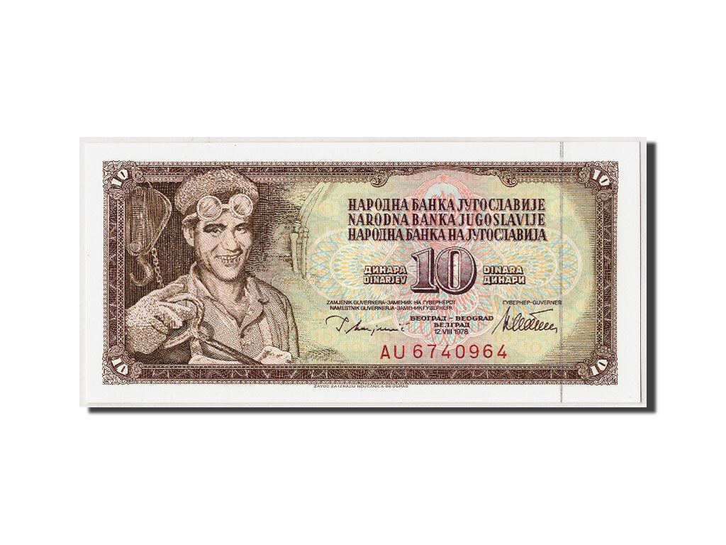 Billet, Yougoslavie, 10 Dinara, 1978, 1978-08-12, KM:87a, NEUF