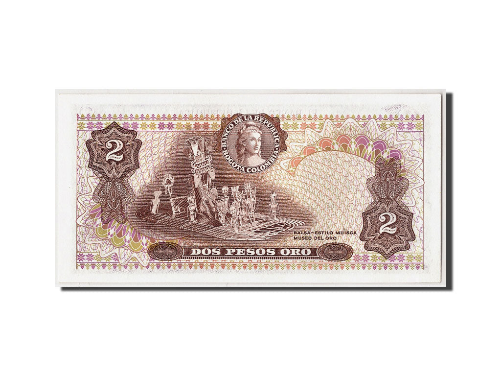 Billete, 2 Pesos Oro, 1976, Colombia, KM:413b, 1976-07-20, UNC