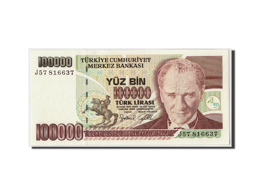 Billet, Turquie, 100,000 Lira, L.1970 (1997), Undated, KM:206, NEUF