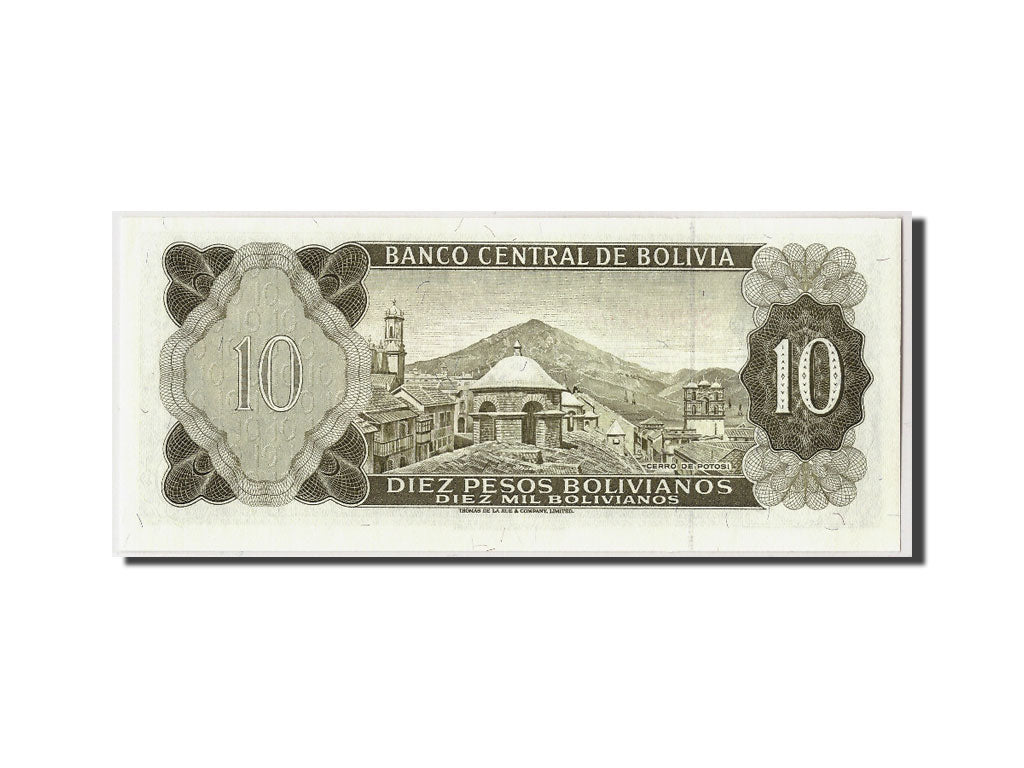Banknot, Bolivia, 10 Pesos Bolivianos, L.1962, 1962-07-13, KM:154a, UNC(65-70)
