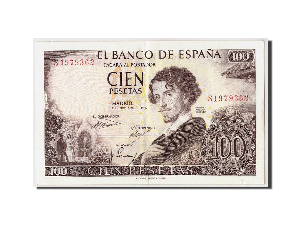 Geldschein, Spanien, 100 Pesetas, 1965, 1965-11-19, KM:150, SS+