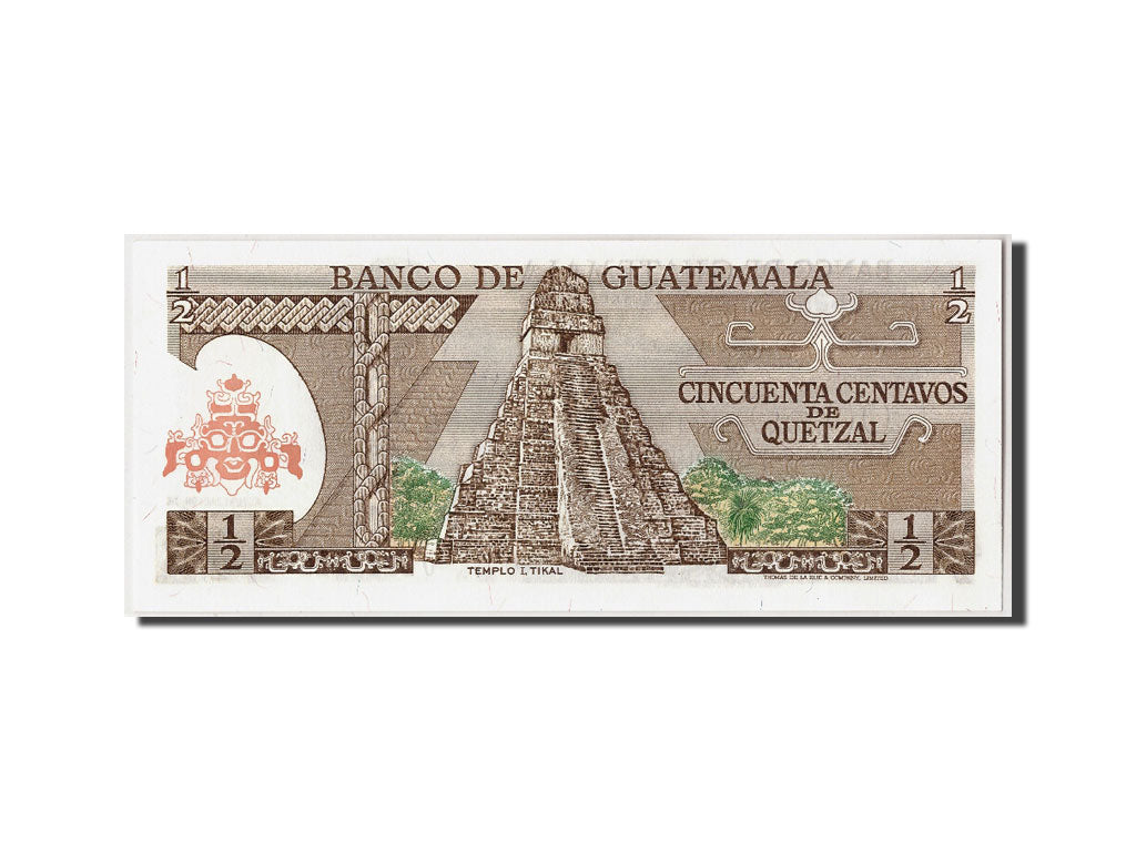 Geldschein, Guatemala, 1/2 Quetzal, 1982, 1982-01-06, KM:58c, UNZ