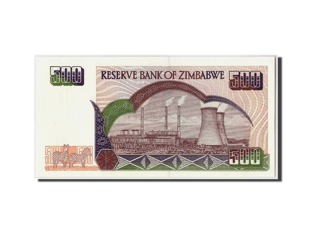 Biljet, Zimbabwe, 500 Dollars, 2001, Undated, KM:11a, NIEUW