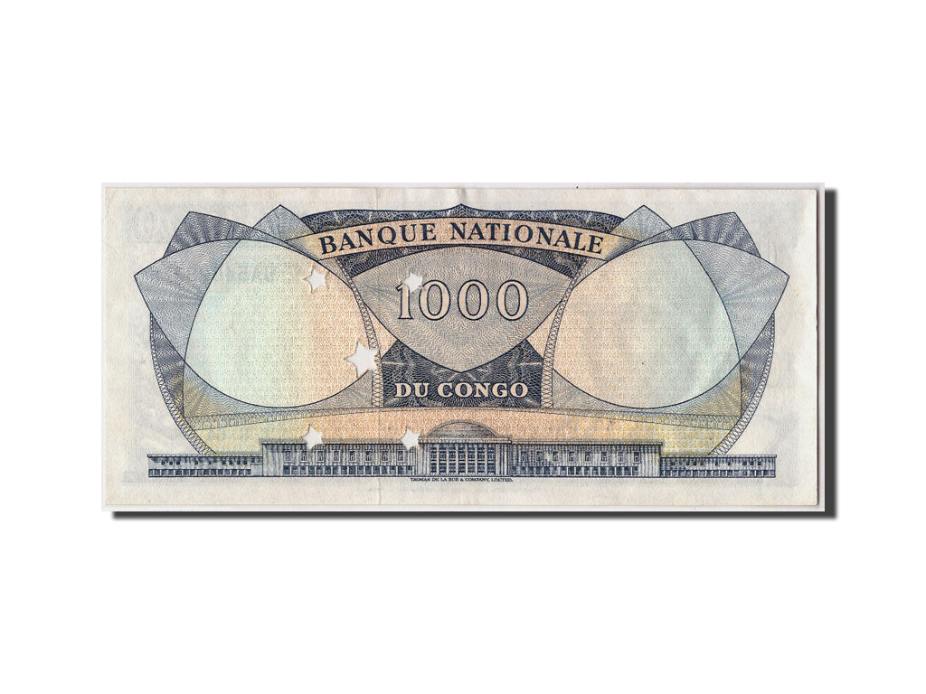 Biljet, Democratische Republiek Congo, 1000 Francs, 1964, 1964-08-01, KM:8a