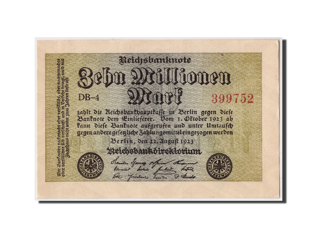 Banknote, Germany, 10 Millionen Mark, 1923, 1923-08-22, KM:106a, UNC(63)