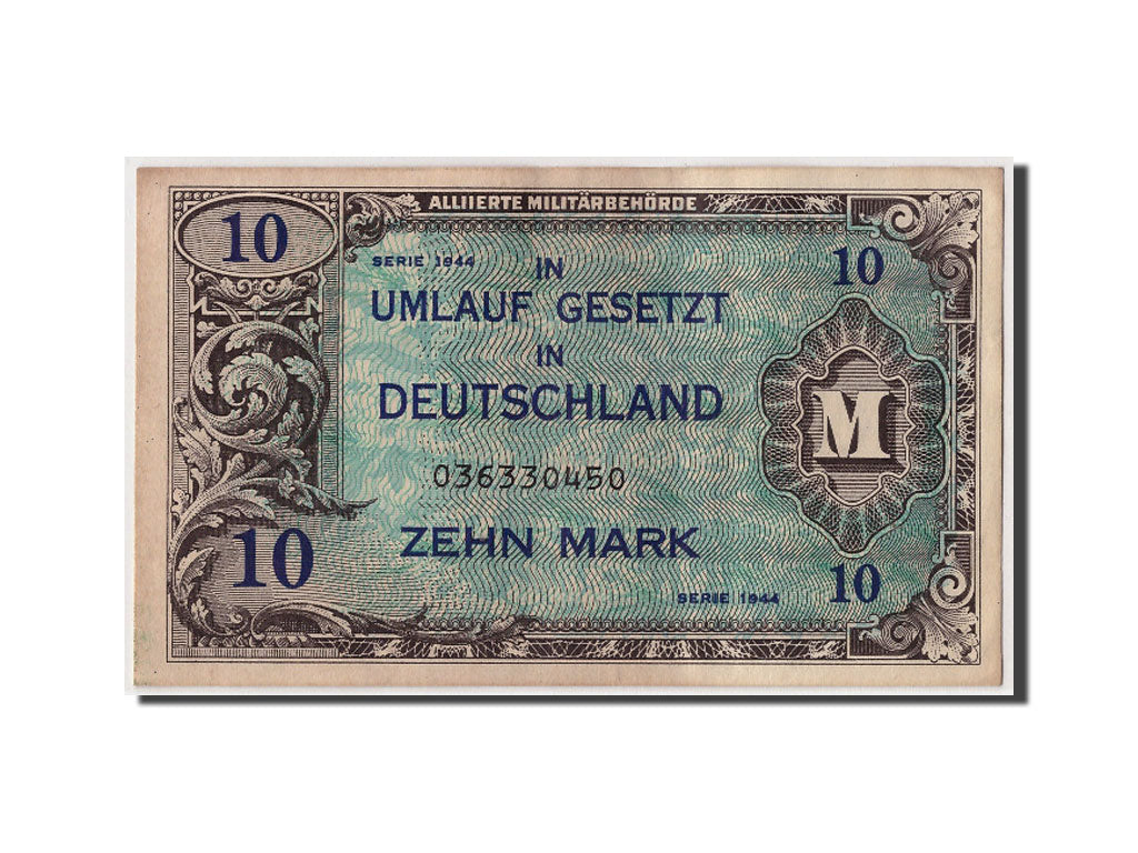 Banknote, Germany, 10 Mark, 1944, Undated, KM:194a, AU(55-58)
