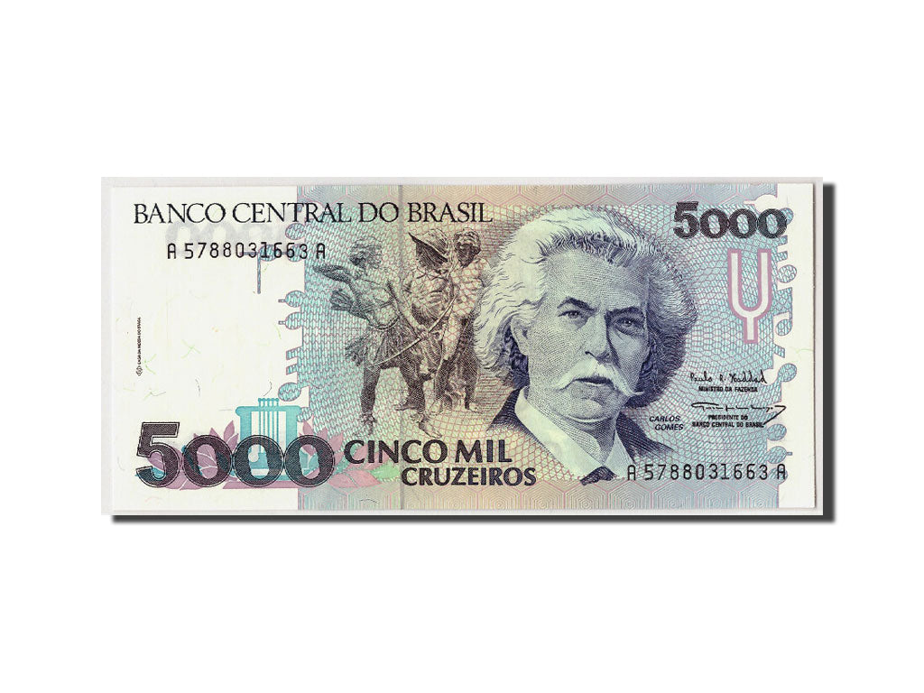 Geldschein, Brasilien, 5000 Cruzeiros, Undated (1990-93), KM:232c, UNZ