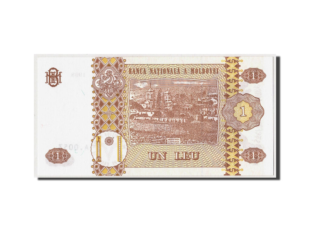 Banconote, Moldava, 1 Leu, 1998, KM:8d, Undated, FDS