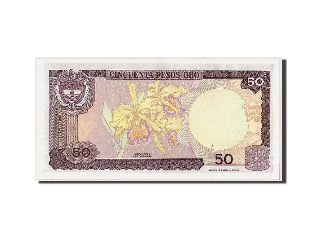 Geldschein, Kolumbien, 50 Pesos Oro, 1986, 1986-01-01, KM:425b, UNZ