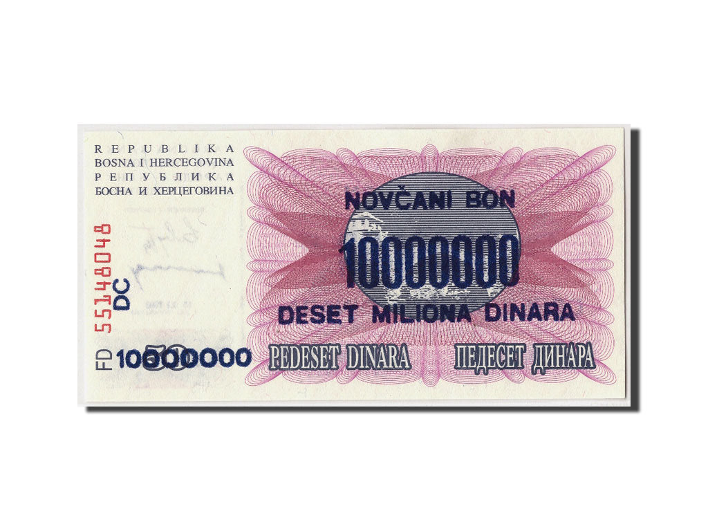 Banconote, Bosnia - Erzegovina, 10,000,000 Dinara, 1993, KM:36, 1993-11-10, FDS