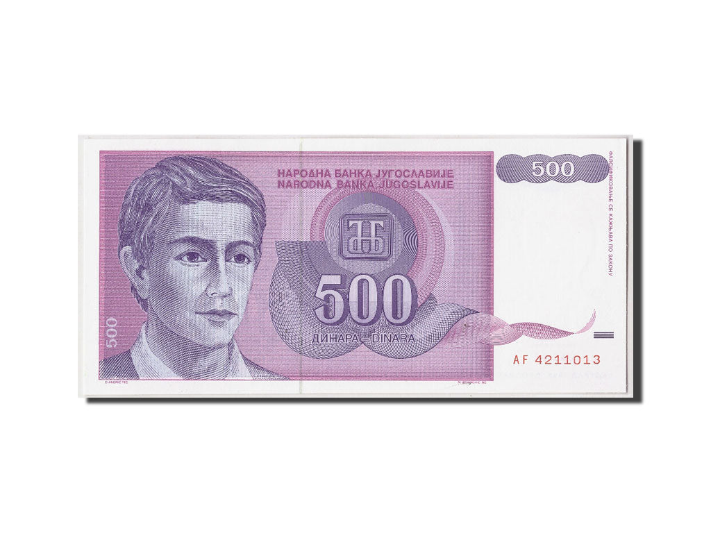 Billet, Yougoslavie, 500 Dinara, 1992, Undated, KM:113, NEUF