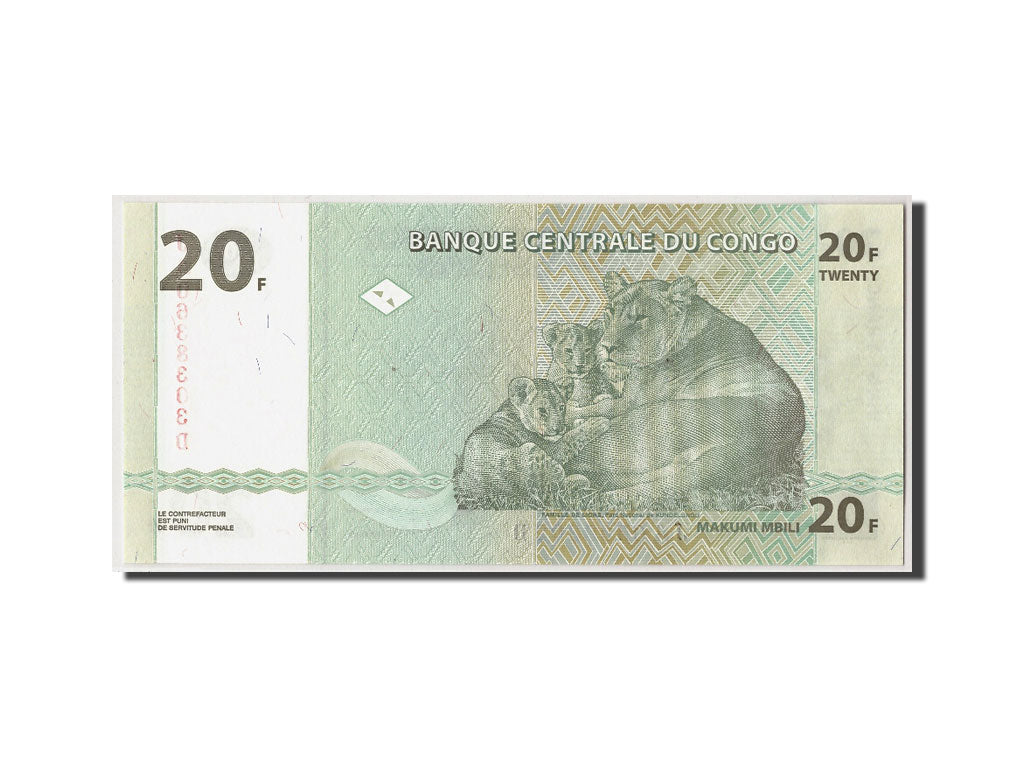 Banconote, Repubblica Democratica del Congo, 20 Francs, 2003, KM:94a