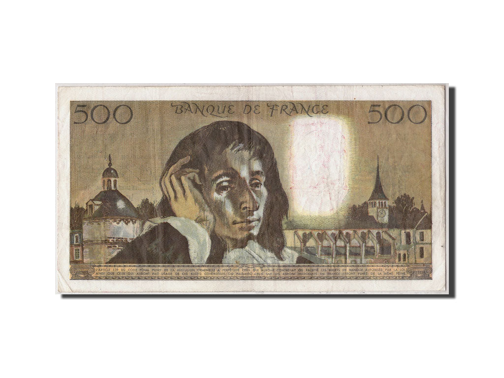 Banknote, France, 500 Francs, 500 F 1968-1993 ''Pascal'', 1969, 1969-11-06