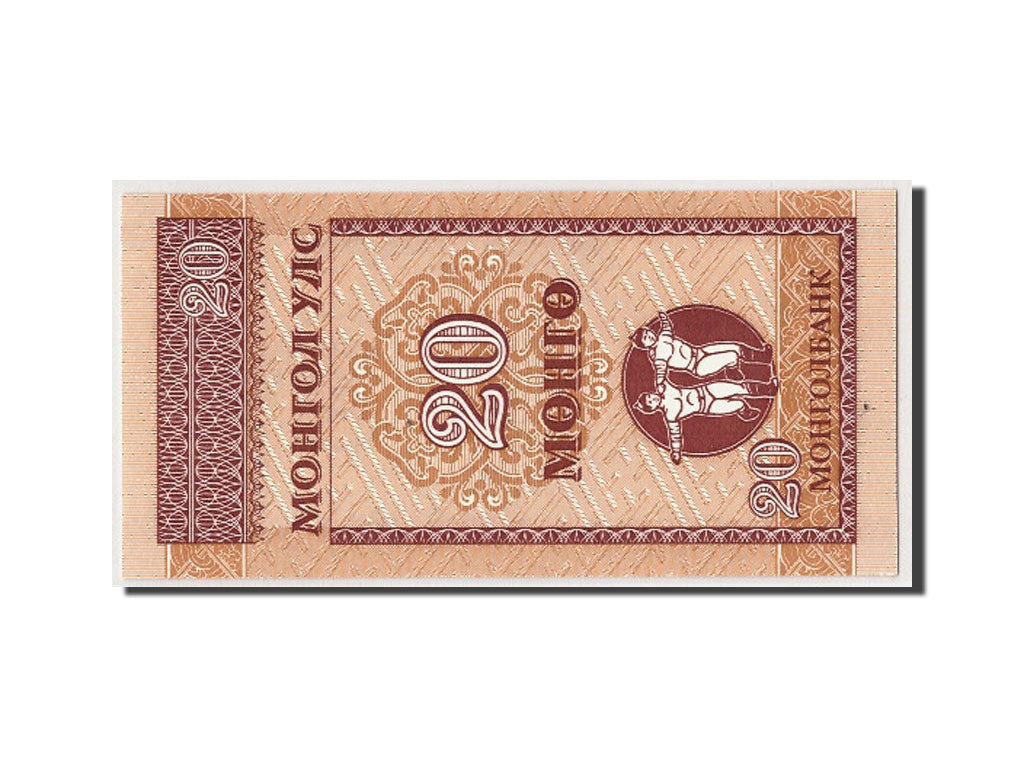 Banknote, Mongolia, 20 Mongo, Undated (1993), KM:50, UNC(65-70)