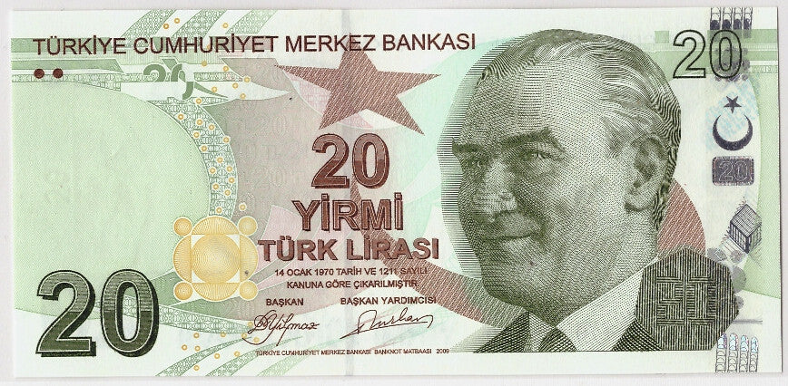 Billet, Turquie, 20 Lira, Undated (2009), KM:224, NEUF