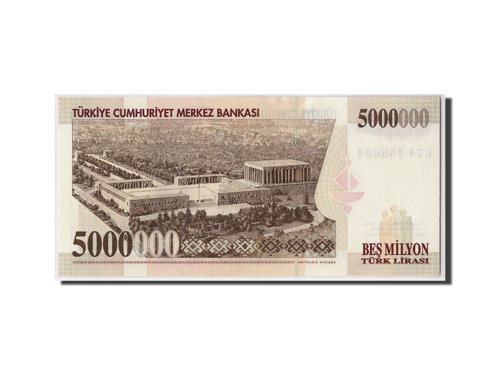 Billet, Turquie, 5,000,000 Lira, 1997, Undated, KM:210, NEUF