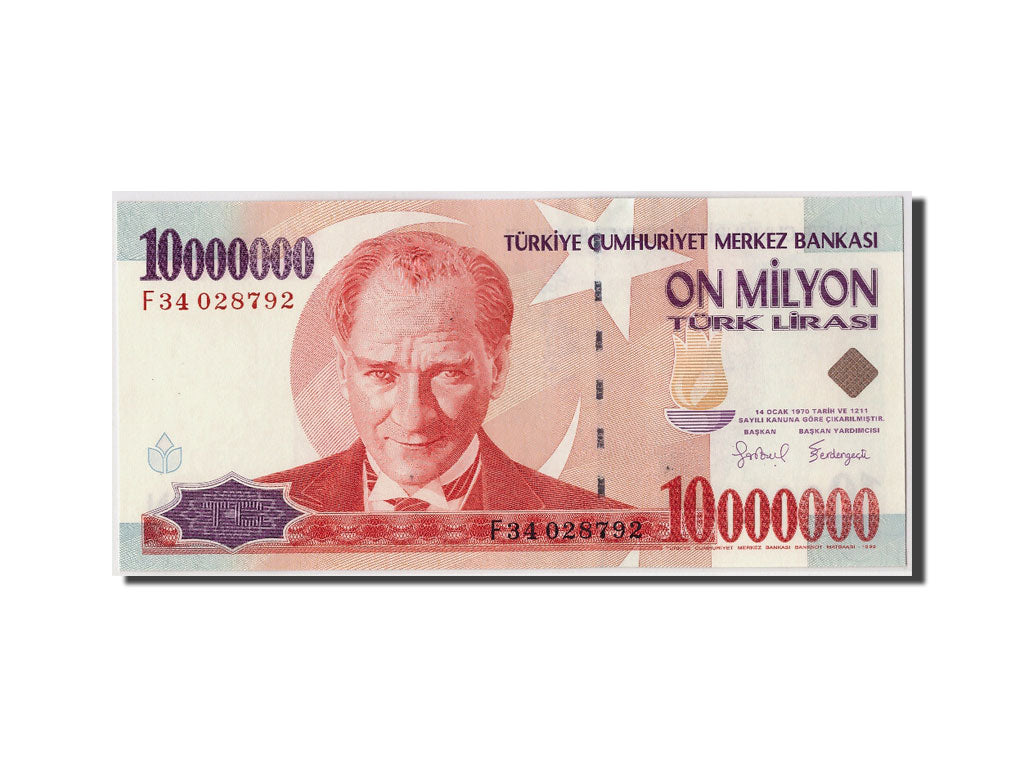 Billet, Turquie, 10,000,000 Lira, L.1970(1999), Undated, KM:214, NEUF